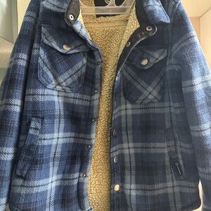 Blue Plaid Men's Jacket